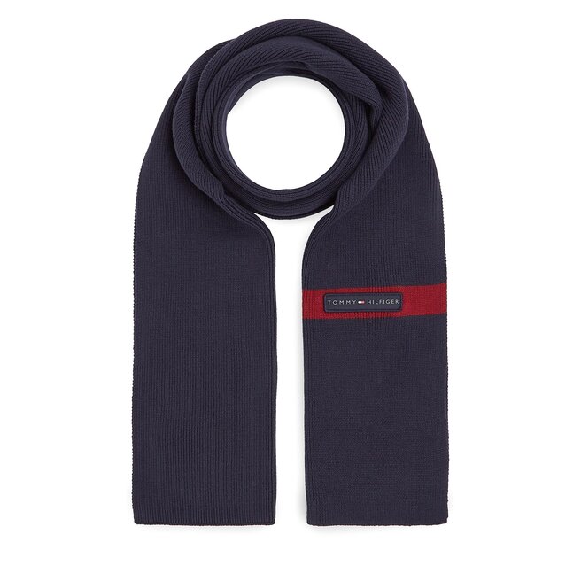 Szalik Tommy Hilfiger Th Skyline Knit Scarf - Granatowy
