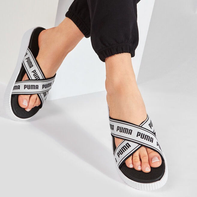 white puma platform slides