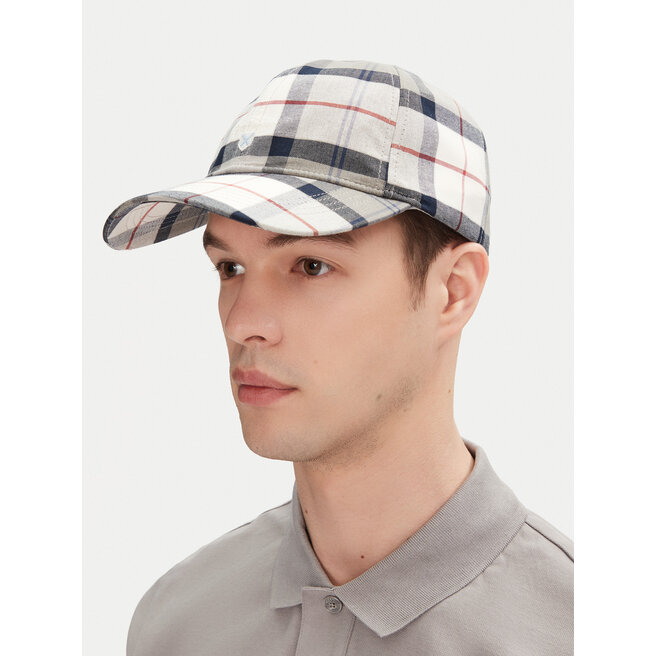 Czapka z daszkiem Barbour Tartan - Granatowy