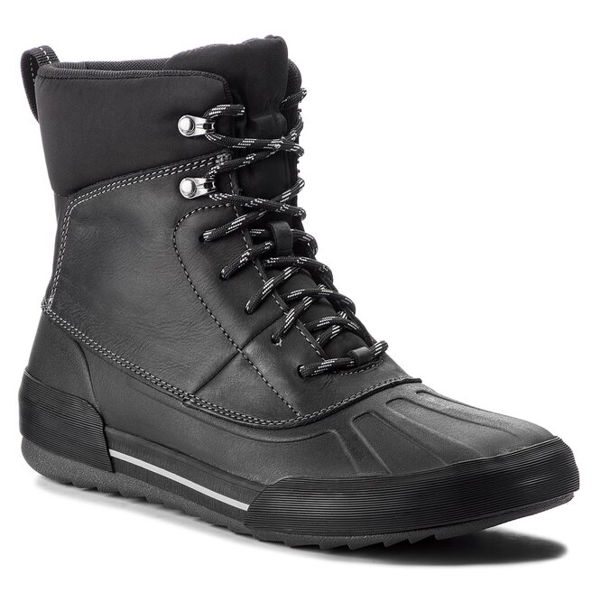 Stiefel Clarks Bowman Rise 261375837 Black Leather eschuhe