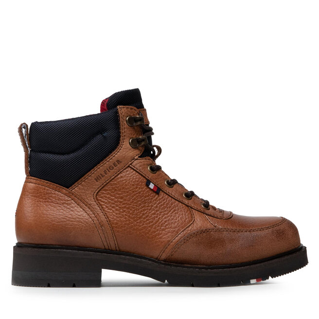 Tommy hilfiger stiefel damen cognac clearance