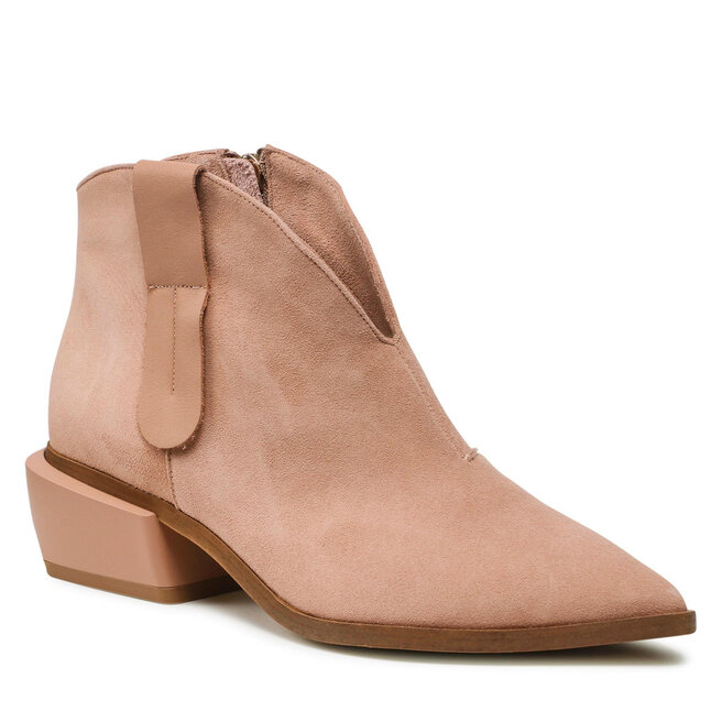 Botine R.Polański 1425 Beżowy Zamsz