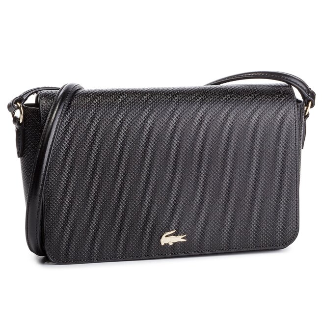 black lacoste flap bag