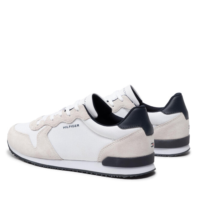 Tommy Hilfiger Sneakers Tommy Hilfiger Iconic Material Mix Runner FM0FM04022 White YBR