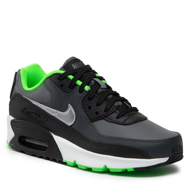 Pantofi Nike Air Max 90 Ltr (GS) CD6864 016 Black/Chrome/Dk Smoke Grey