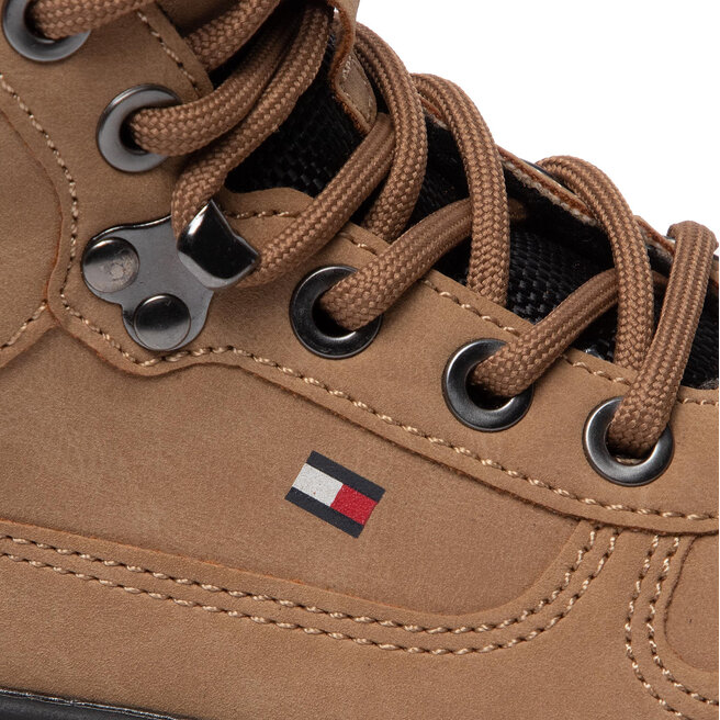 Tommy Hilfiger Зимни обувки Tommy Hilfiger Lace-Up Bootie T3B5-32517-1441 M Camel 524