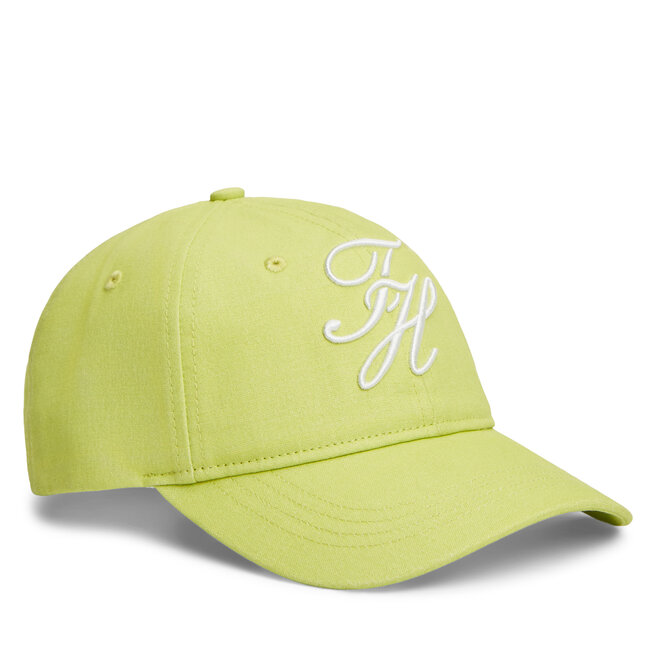 Czapka z daszkiem Tommy Hilfiger Logo Embroidery Baseball Cap AW0AW18338 Zielony -