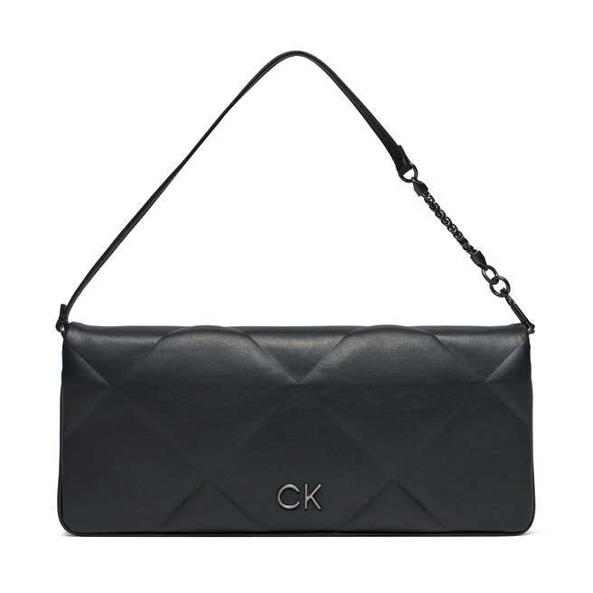 Torebka Calvin Klein Re-Lock Quilt Wristelet Clutch - Czarny