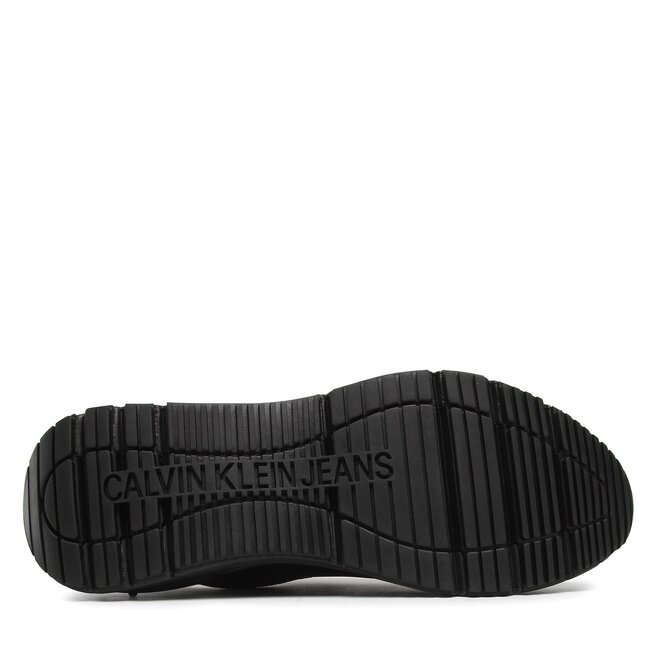 Calvin Klein Jeans Сникърси Calvin Klein Jeans Chunky Runner Lth-Pu Mono YM0YM00679 Full Black 0GV