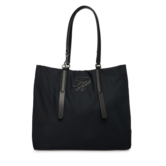 Torebka Tommy Hilfiger Th Elevated Nylon Tote AW0AW18406 Czarny -