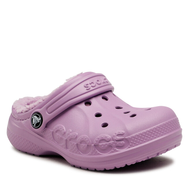 Klapki Crocs Baya Lined Clog K - Fioletowy