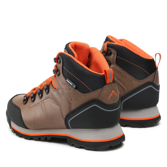 Elbrus Παπούτσια πεζοπορίας Elbrus Taneris Mid Wp Teen Brown/Black/Red Orange