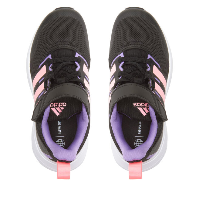 adidas Cipő adidas Fortarun 2.0 Cloudfoam Sport Running Elastic Lace Top Strap Shoes HR0289 Fekete