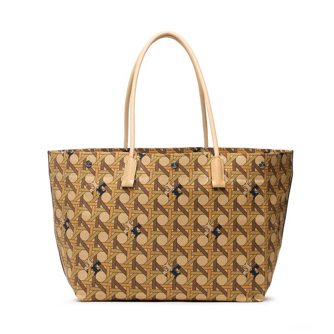T ska Tory Burch Canvas Basketweave Tote 139623 Tan Basketwave 200