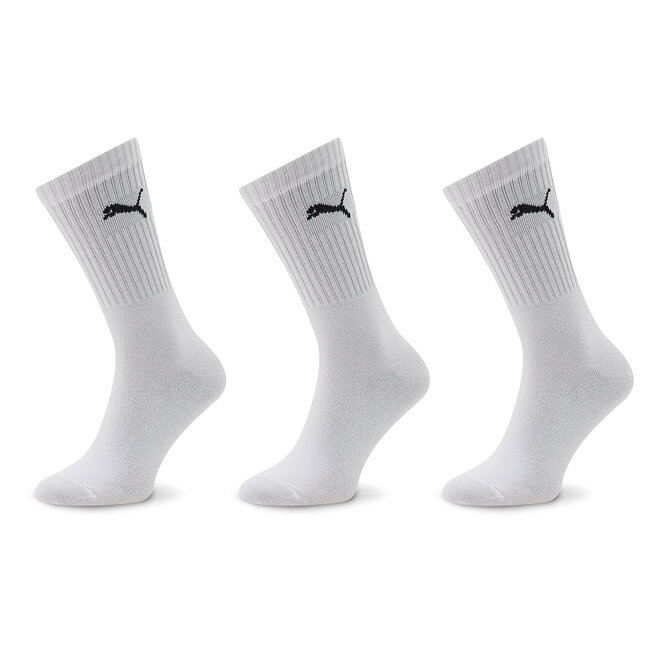 Zestaw 3 par wysokich skarpet unisex Puma - 02 Biały