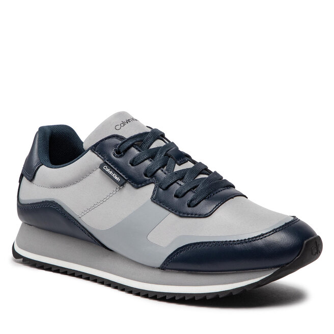 Sneakers Calvin Klein Lop Top Lace Up Heat Bond HM0HM00551 Gry Fog/Calvin Navy 0IM (Gry) imagine noua gjx.ro