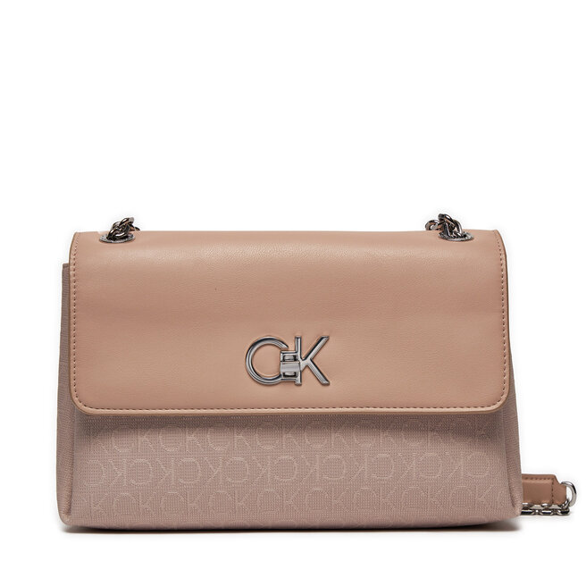 Torebka Calvin Klein Re-Lock - Beżowy