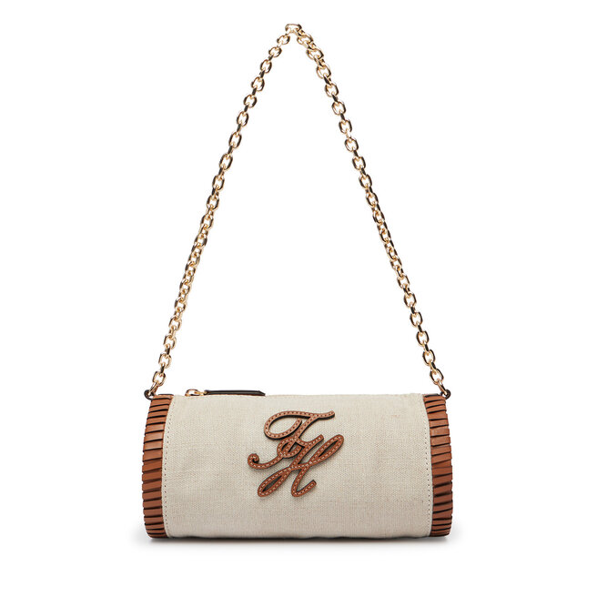 Torebka Tommy Hilfiger Th Elev Summ Chain Bag Canvas AW0AW18635 Beżowy -