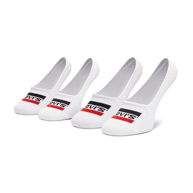 Levi's® Set di 2 paia di pedulini unisex Levi's® 37157-0561 White