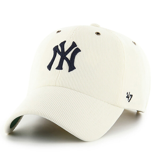Czapka z daszkiem 47 Brand MLB New York Yankees Thin Cord ’47 Clean Up - Écru
