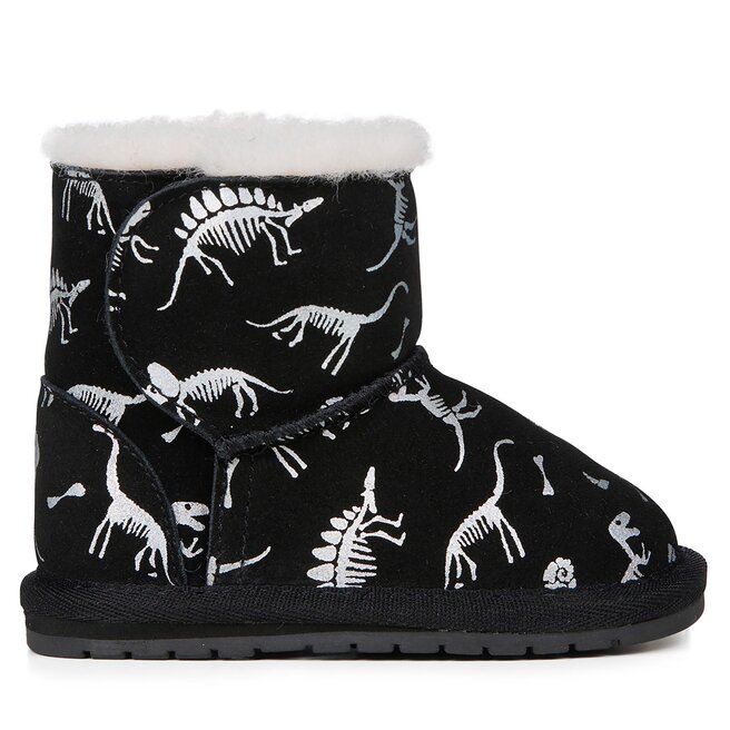 Śniegowce EMU Australia Toddle Reflective Dino - Czarny