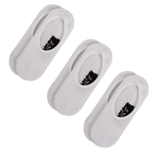 Set 3 perechi de șosete scurte unisex Vans Classic Super No VN000XS9WHT White