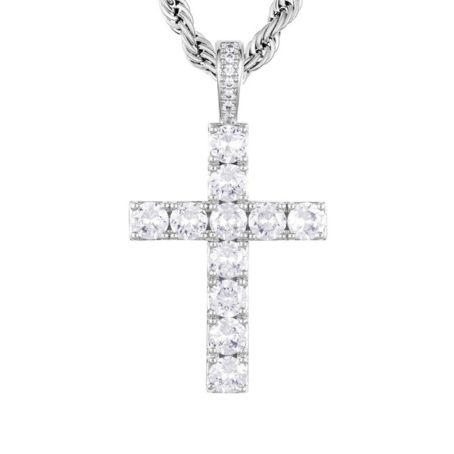 Zawieszka ICED STUFF Diamond Cross - złoto