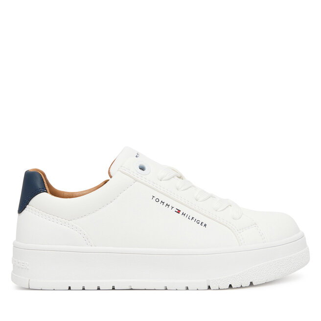Sneakersy Tommy Hilfiger Low Cut Lace Up Sneaker - S Biały