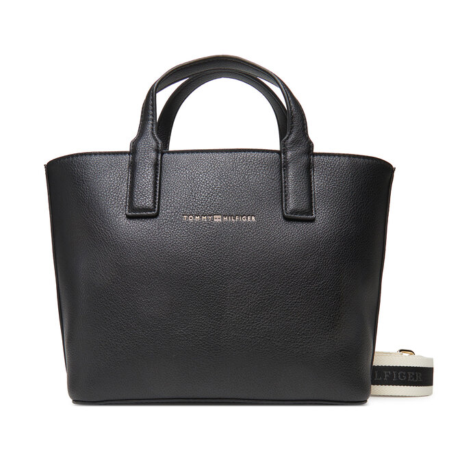 Torebka Tommy Hilfiger Th Logotape Mini Tote - Czarny