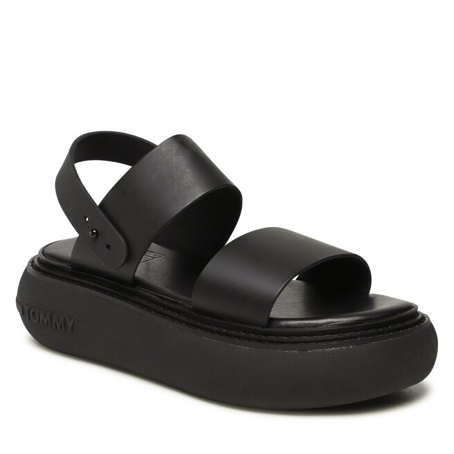 Sandale Tommy Jeans Volume Sandal Stripe EN0EN02077 Black 0GJ