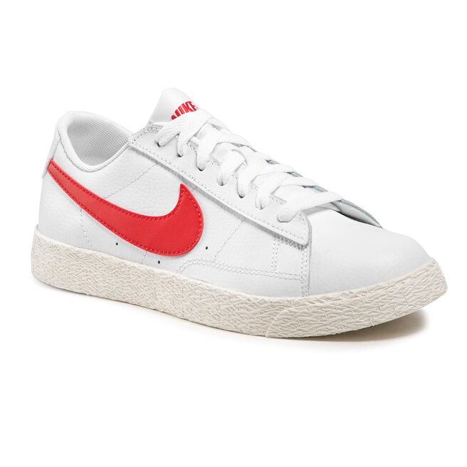 nike blazer white red low