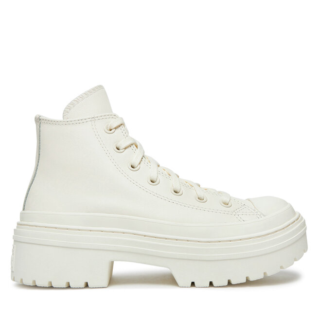 Botki Converse Chuck Taylor All Star Lugged Heel Leather Platform - Biały