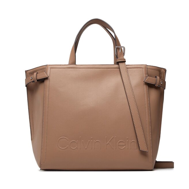 Geantă Calvin Klein Minimal Hardware Tote K60K609849 RBC