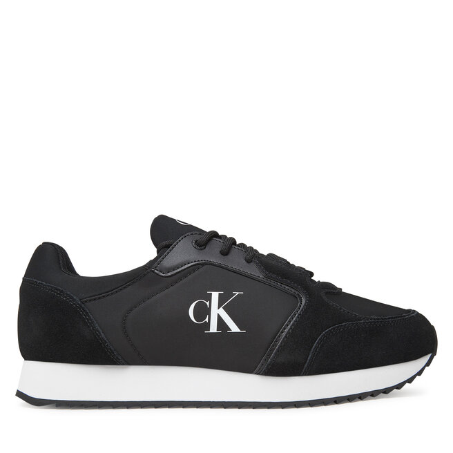 Sneakersy Calvin Klein Jeans Retro Runner Sock Lace Up Ny-Su - Czarny