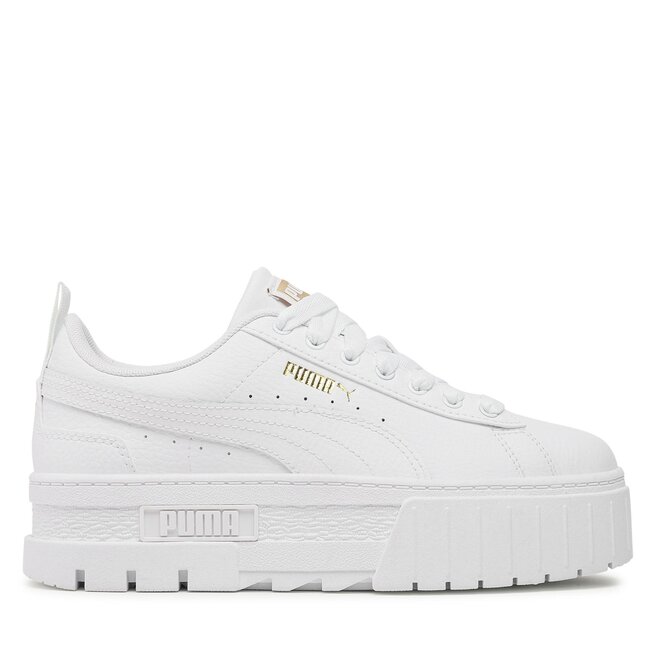 Puma Сникърси Puma Mayze Lth Jr 384527 Puma White/Puma Team Gold