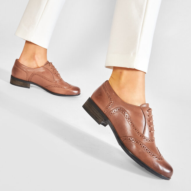 Clarks zapatos Oxford Clarks Hamble Oak 203506744 Dark Tan Leather