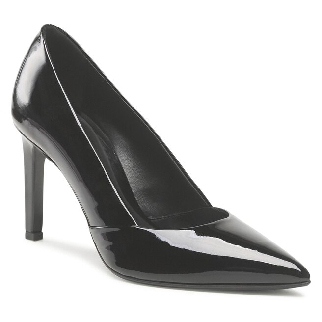 Pantofi cu toc subțire Calvin Klein Stiletto Pump 90 – Patent HW0HW01633 Ck Black BEH BEH imagine noua gjx.ro