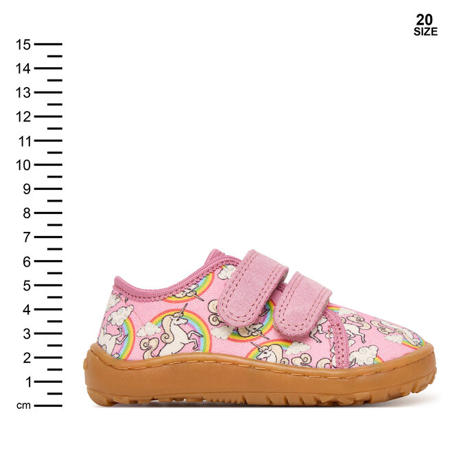 Kapcie Froddo Barefoot Canvas G1700440-12 M Różowy - dziewczęce