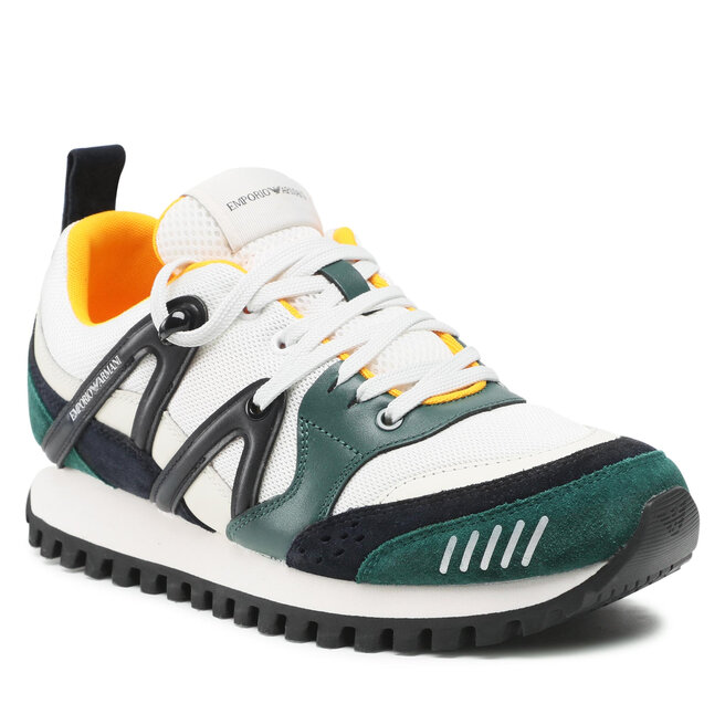 Emporio Armani Sneakersy Emporio Armani X4X555 XM996 Q842 Gren/Navy/Off Wht/Na
