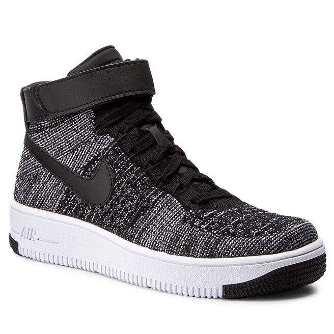 Обувь Nike AF1 Ultra Flyknit Mid (GS) 862824 001 Black/Black/White •  Eobuv.com