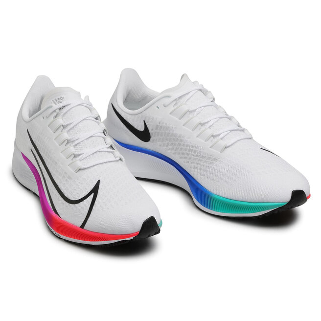 Nike Air Zoom Pegasus 37 FlyEase Blanc/Hyper violet/Essence D'Ã©pinette/Cramoisi flash - Baskets 