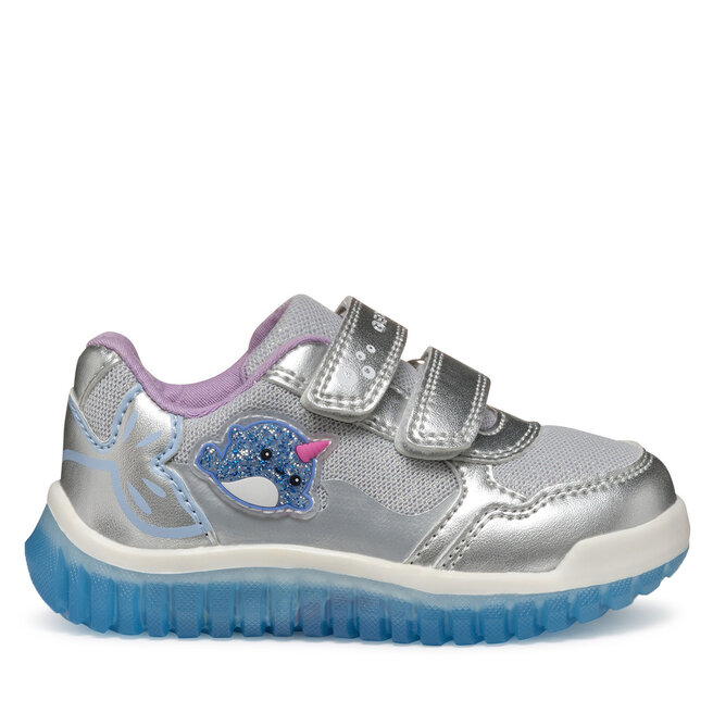 Sneakersy Geox B Lightyloo B5561A 0AJAS - Srebrny