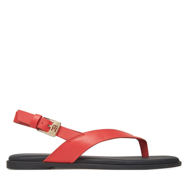 Sandały Tommy Hilfiger Color Block Thong Flat Sandal - Pomarańczowy