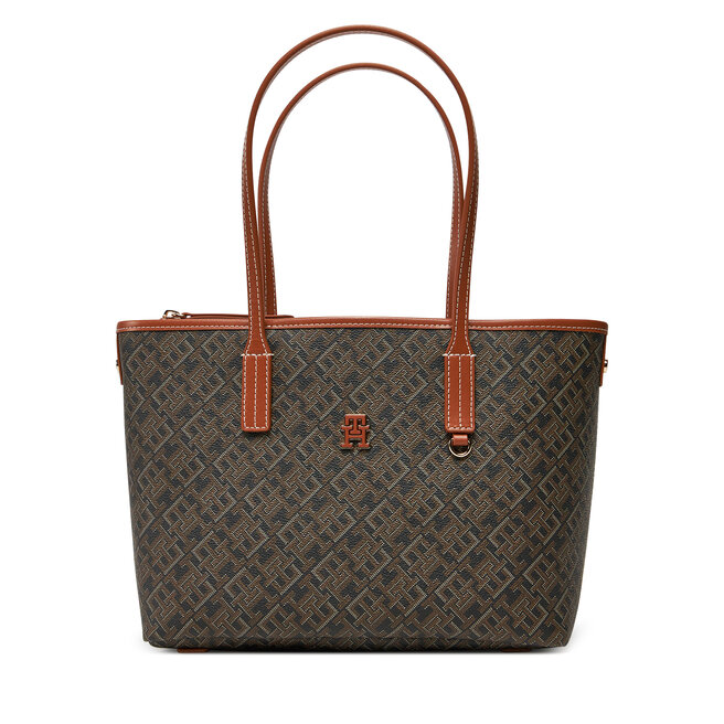 Torebka Tommy Hilfiger Th Monoplay Leather Mini Tote - Czarny