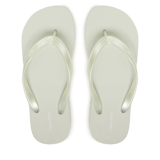 Japonki Calvin Klein Flatform Flip Flop Met Tpu HW0HW03120 Biały -