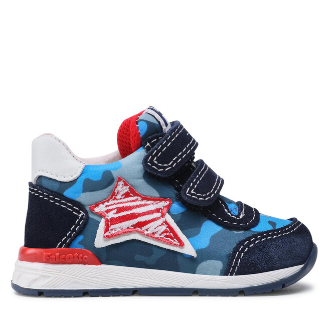 Chaussons Bébé Garçon Falcotto New Ferdi 3 VL - Baskets Premier Pas Tissu Technique