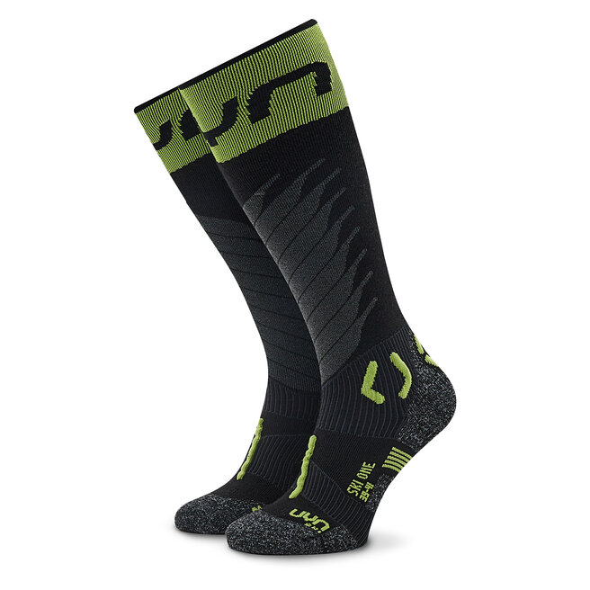 UYN Скиорски чорапи UYN S100274 Black/Lime B205
