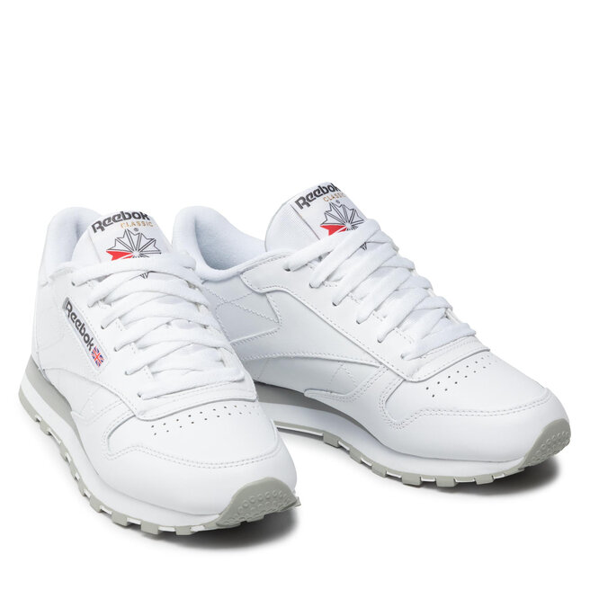 buty reebok cl lthr 2214 white light grey