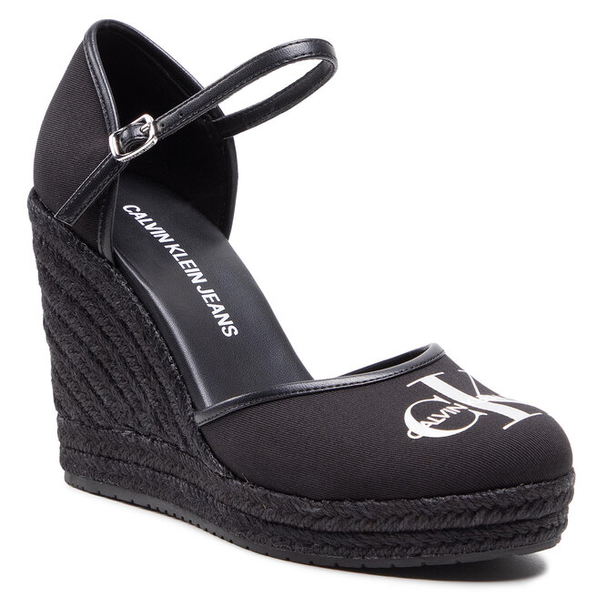 Espadrile Calvin Klein Jeans Wedge Sandal Close Toe Co YW0YW00150 Black BDS