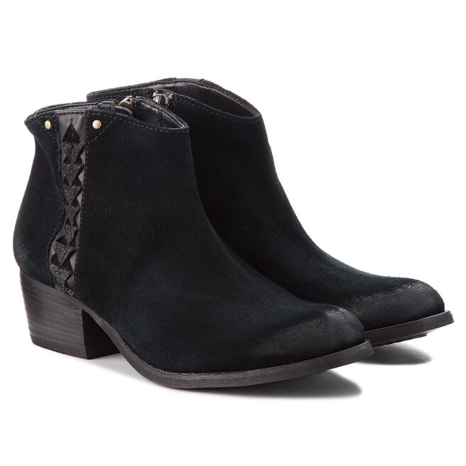 Bottines Clarks Maypearl Fawn 261363274 Black Suede chaussures